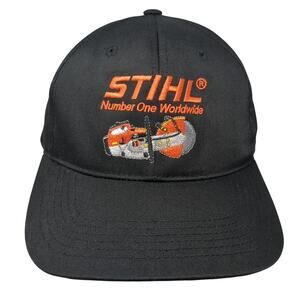 STIHL Number One Worldwide Snapback Hat Black One Size Embroidered
